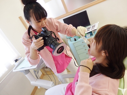 口腔内写真の練習です。