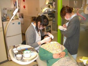 予防の指導中