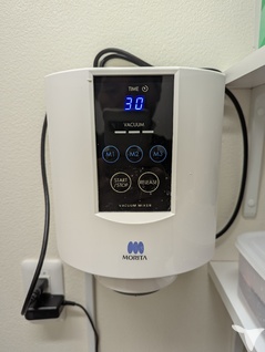 石膏も機械練和です。