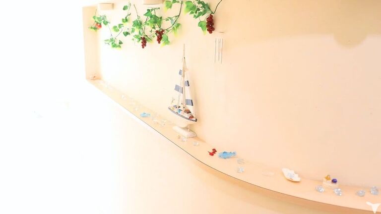 患者様からも好評の飾り棚