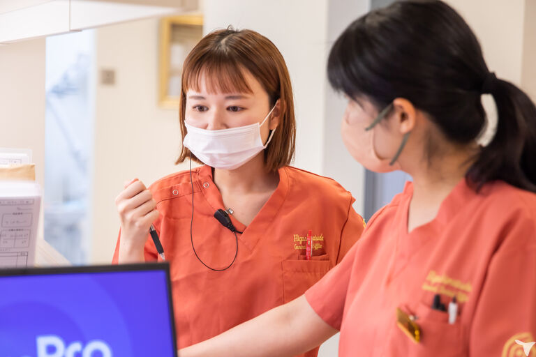 先輩からの指導