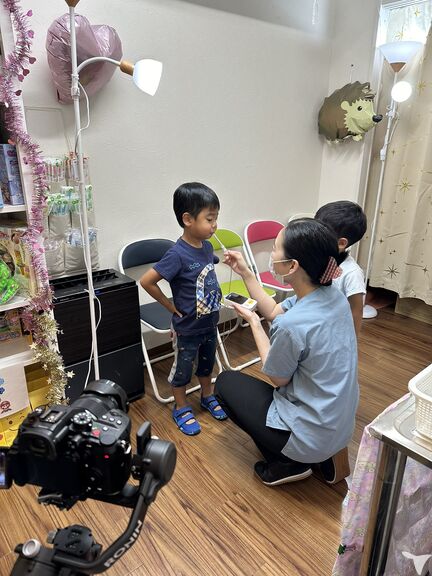 歯磨きルームでの様子