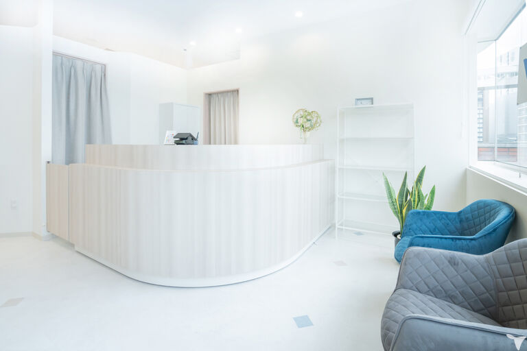 綺麗な受付でおもてなし◎