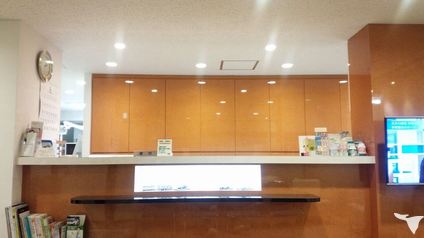明るく綺麗な受付