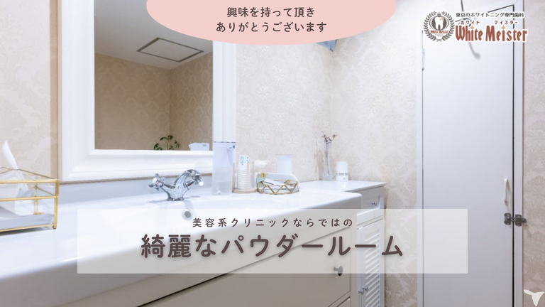 綺麗なパウダールーム