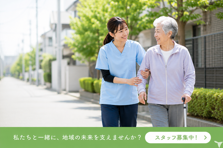屋外リハビリの様子