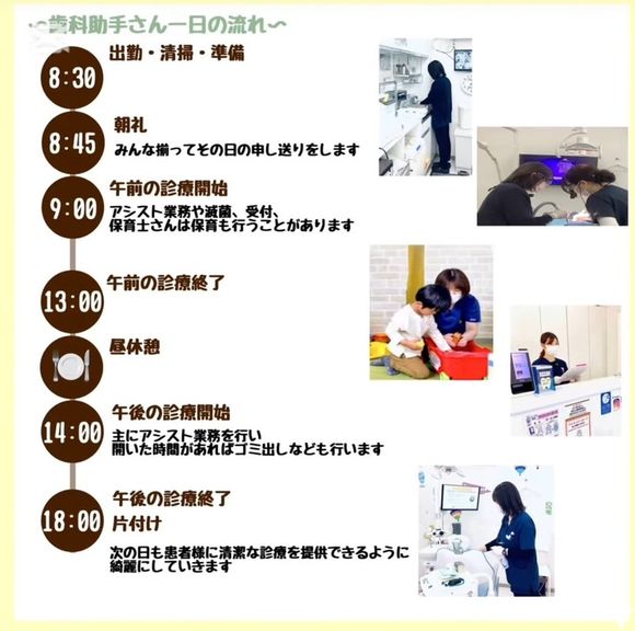 歯科助手さん1日の流れ