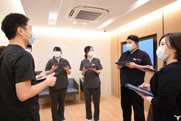朝礼時の一枚