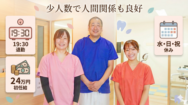 週休2日 | 未経験者可 | 初任給24万円以上 | しまはら歯科クリニック