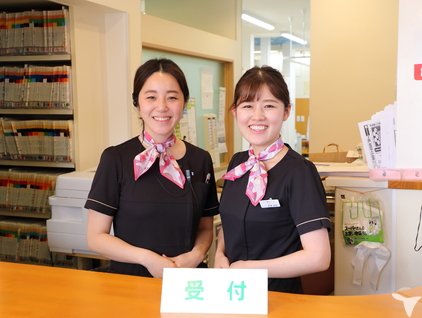 いつも笑顔の受付さん