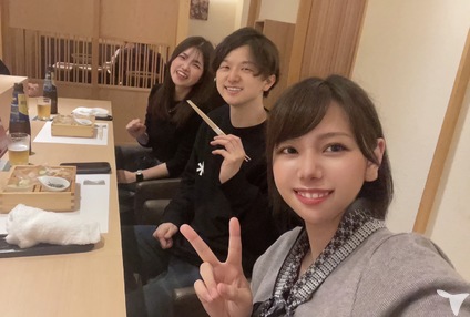 院長と衛生士で食事