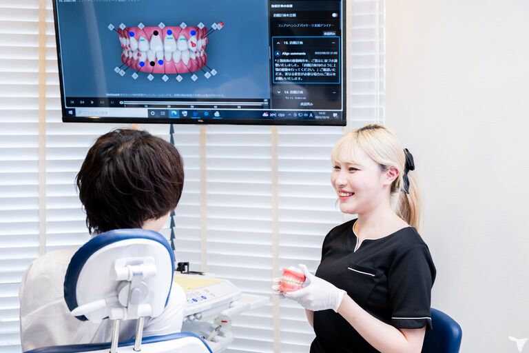 DHによる矯正の治療風景