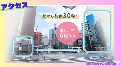 駒込駅から徒歩30秒！