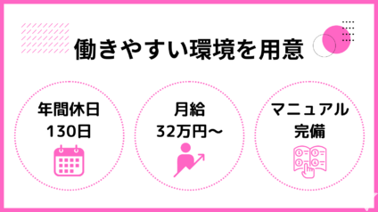 働きやすい環境を用意◎