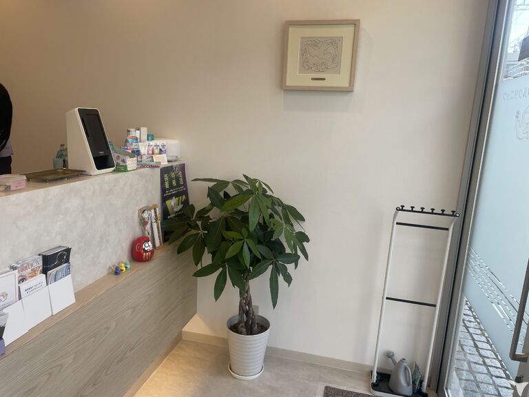 受付スペースにはピカソ