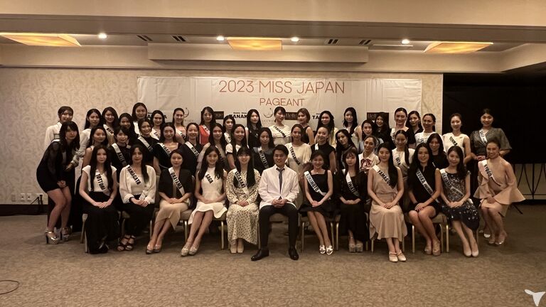 ミス日本と撮影