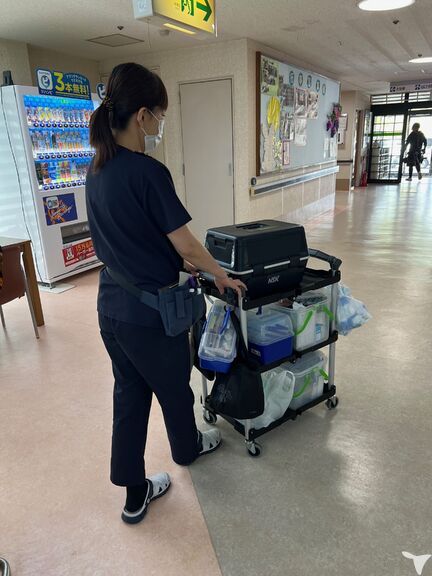 器材搬入の風景です