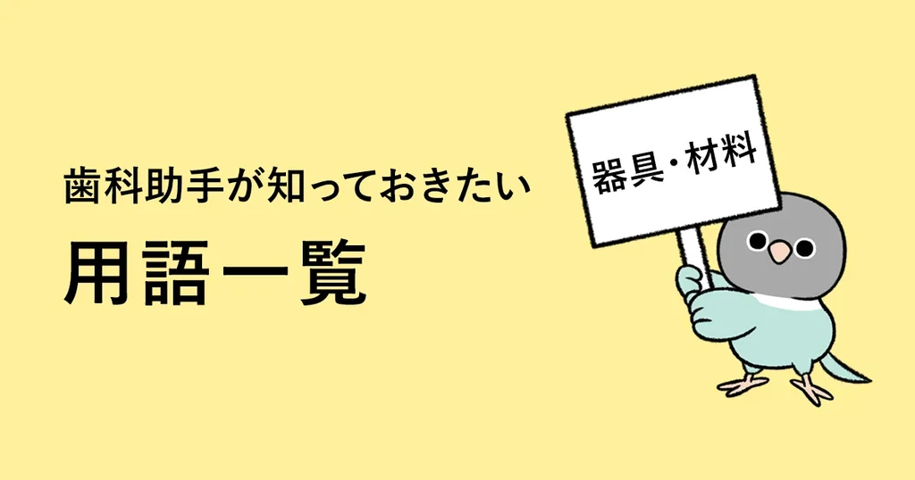 歯科助手のおしごと用語一覧
